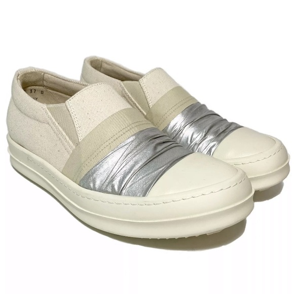 rick owen slip on canvas